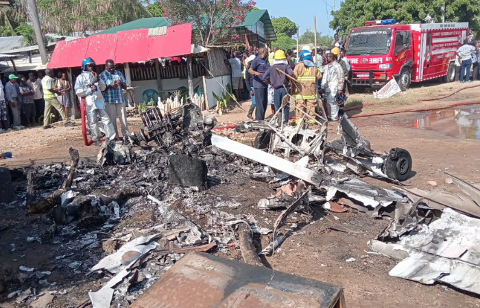 File image of a plane crash in Malindi.